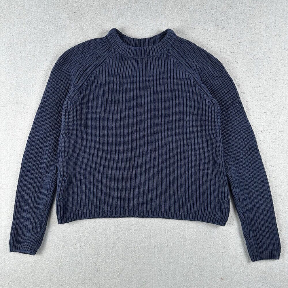 Quince Navy Blue Crew Neck Sweater